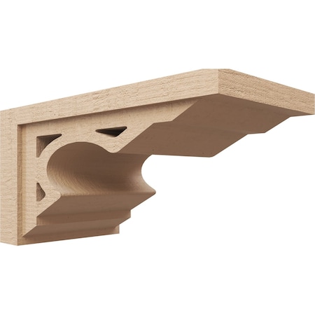 Ekena Millwork 12"W x 24"D x 12"H Wide Sheridan Rough Cedar Woodgrain TimberThane Corbel, Primed Tan CORUR12X24X12SHERCPR